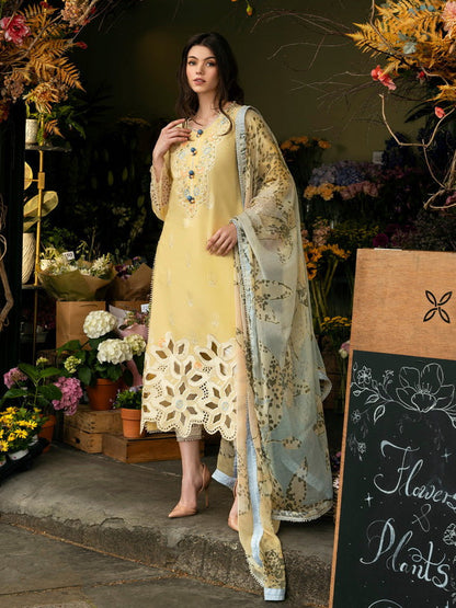 3PC EMBROIDERED LAWN SUIT - SR-167