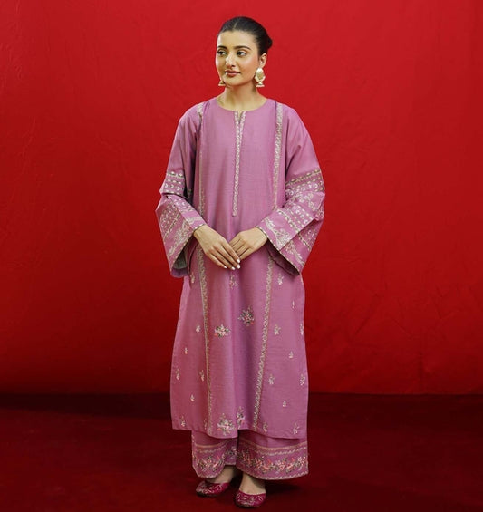 2PC EMBROIDERED KHADDAR DRESS RO - 430