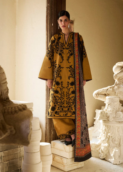3PC EMBROIDERED DHANAK DRESS RO-781