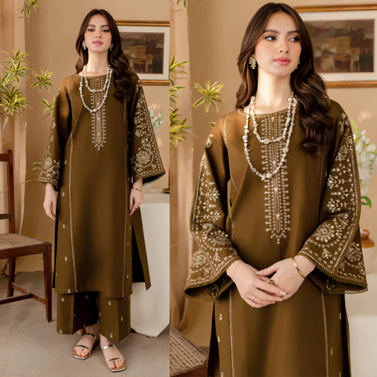 2PC EMBROIDERED LAWN SUIT - SR-385