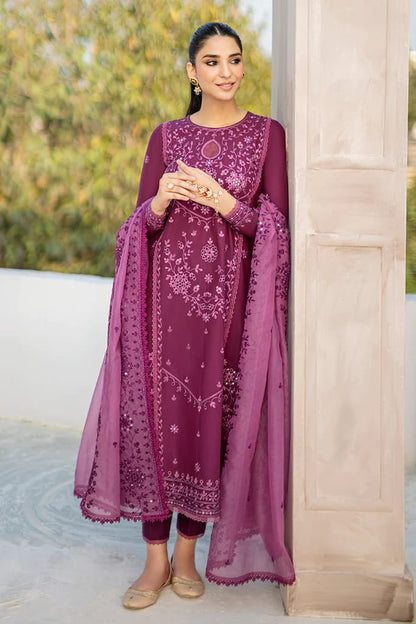 3PC EMBROIDERED LAWN SUIT - SR-53